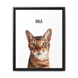 1_Pet_Canvas_White_9″ x 12″_Black_Frame